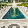 The beautiful water feature of the Cassino Memorial