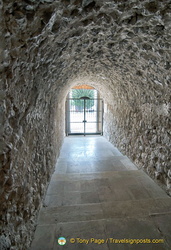 Passage to the exit of Montecassino Abbey