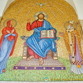Mosaic of Jesus Christ flanked by the Virgin Mary and St Martin