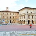 Piazza Grande the main square. Building on the right is Palazzo de'Nobili Tarugi