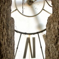 Keyhole view of the Torre del Moro clock
