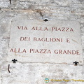 Road to Piazza dei Baglioni and Piazza Grande
