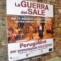 Advertisement for La Guerra del Sale, a play about the Salt War