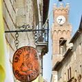 View of the clock tower of the Palazzo Comunale