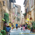Corso Rossellino is full of cheese and wine shops