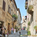 Corso Rossellino with its shops and cafes