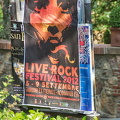 Poster for a rock festival in Pienza