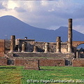 The Temple of Jupiter, with Mount Vesuvius in the background