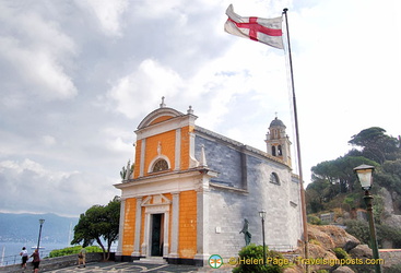 The Church of St George at the top of Portofino