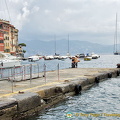 One of the piers at Portofino harbour