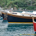 Beautiful painted boats in Portofino marina