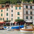 Tony checking out the beautiful wooden boats on Piazza Martiri dell'Olivetta