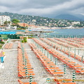 An amazing number of deckchairs just in this small section of the Santa Margherita Ligure beach
