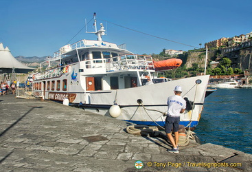 S. Valentino moored at the Marina Piccola in Sorrento