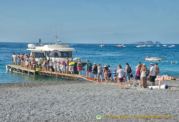 Boarding a boat trip to Capri