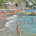 On the beach in Positano