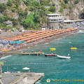 View of Positano's main beach