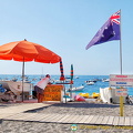 An Australian flag on the beaches of Positano