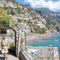 Tony walking up Via Positanesi for a higher view of Positano