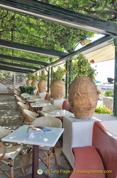One of the many restaurants in Positano