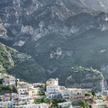 View of Positano set against the hills