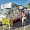 A drinks and snacks van at the viewpoint