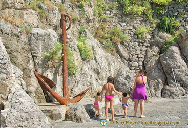 An anchor on the Positano waterfront