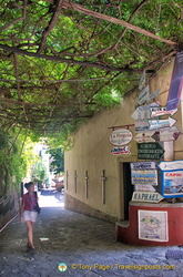 Exploring the laneways of Positano