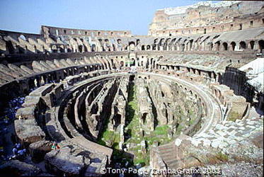 An inside view of the Colosseum