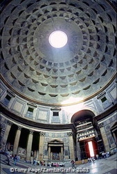 A fish-eye view of the Pantheon's Dome