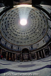 A fish-eye view of the Pantheon interior