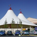 Famous white tents of Castel Romano outlet