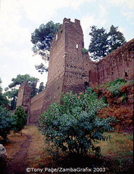 Aurelian Wall in South of Rome