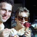 Enjoying gelato
