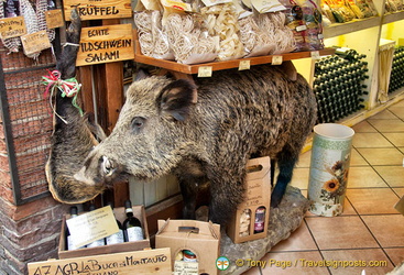 An ad for cinghiale or wild boar salami