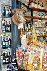 A shop full of Tuscan specialties