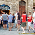 The queue for Dondoli gelato