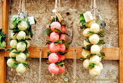 Decorative strings of scented soap