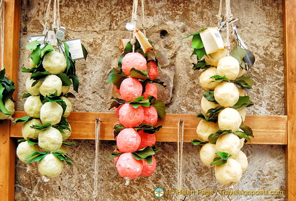 Decorative strings of scented soap
