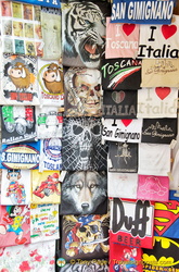 A range of San Gimignano t-shirts