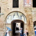 Artwork in the Palazzo Comunale courtyard