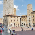 View of Piazza Duomo and the San Gimignano towers