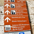 Signpost to San Gimignano attractions