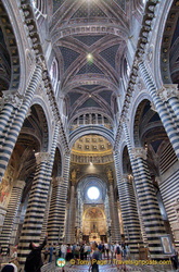 View of Siena Cattedrale nave and vault