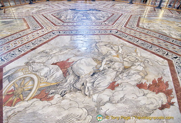 Inlaid marble floor
