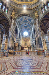 Inlaid marble mosaic floor of Siena Cattedrale