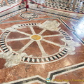 Inlaid marble flooring