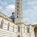 Siena Cattedrale's elegant black-and-white campanile