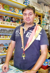 Proudly wearing the colours of his winning Contrada del Montone