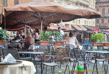 Cafes on the Piazzo del Campo